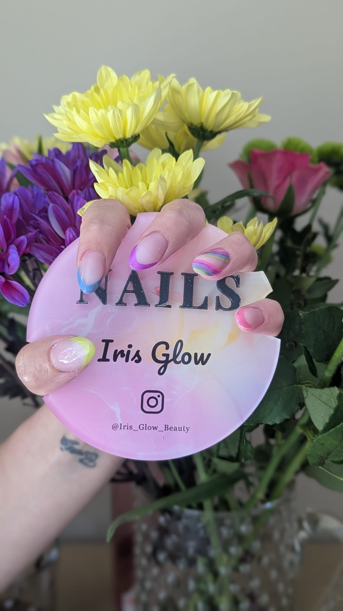 Green nail set example